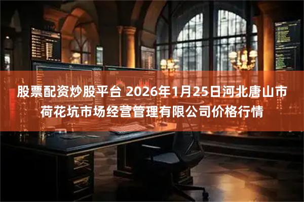 股票配资炒股平台 2026年1月25日河北唐山市荷花坑市场经营管理有限公司价格行情